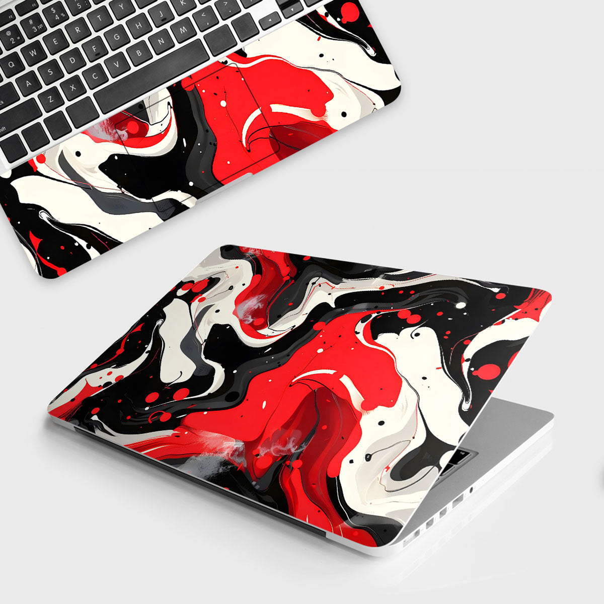 Fomo Store Laptop Skins Miscellaneous Scarlet and White Motion