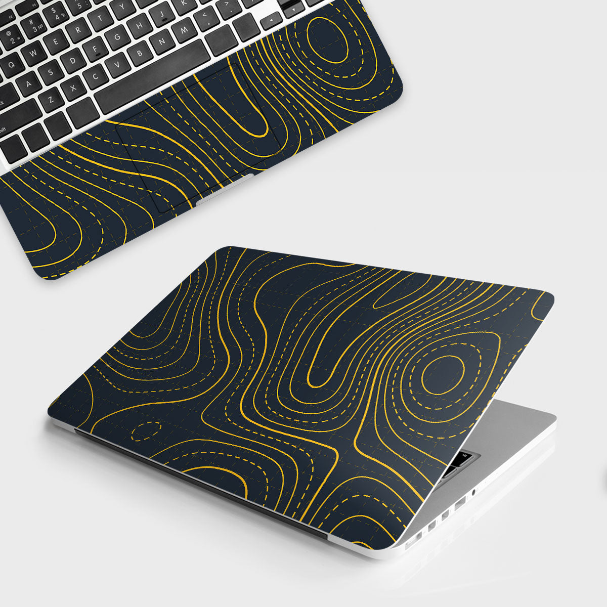 Fomo Store Laptop Skins Miscellaneous Yellow Contour Lines