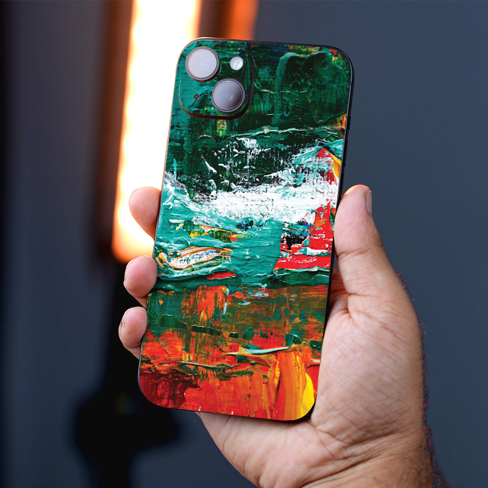 Earthy Impasto Abstract Mobile Skin