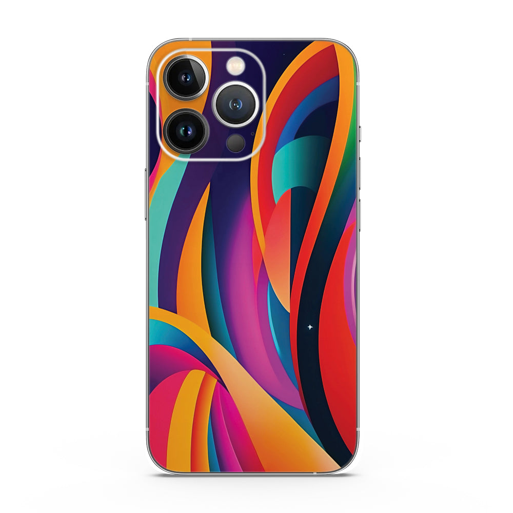 Fomo Store Mobile Skins Abstract Rainbow Ribbons