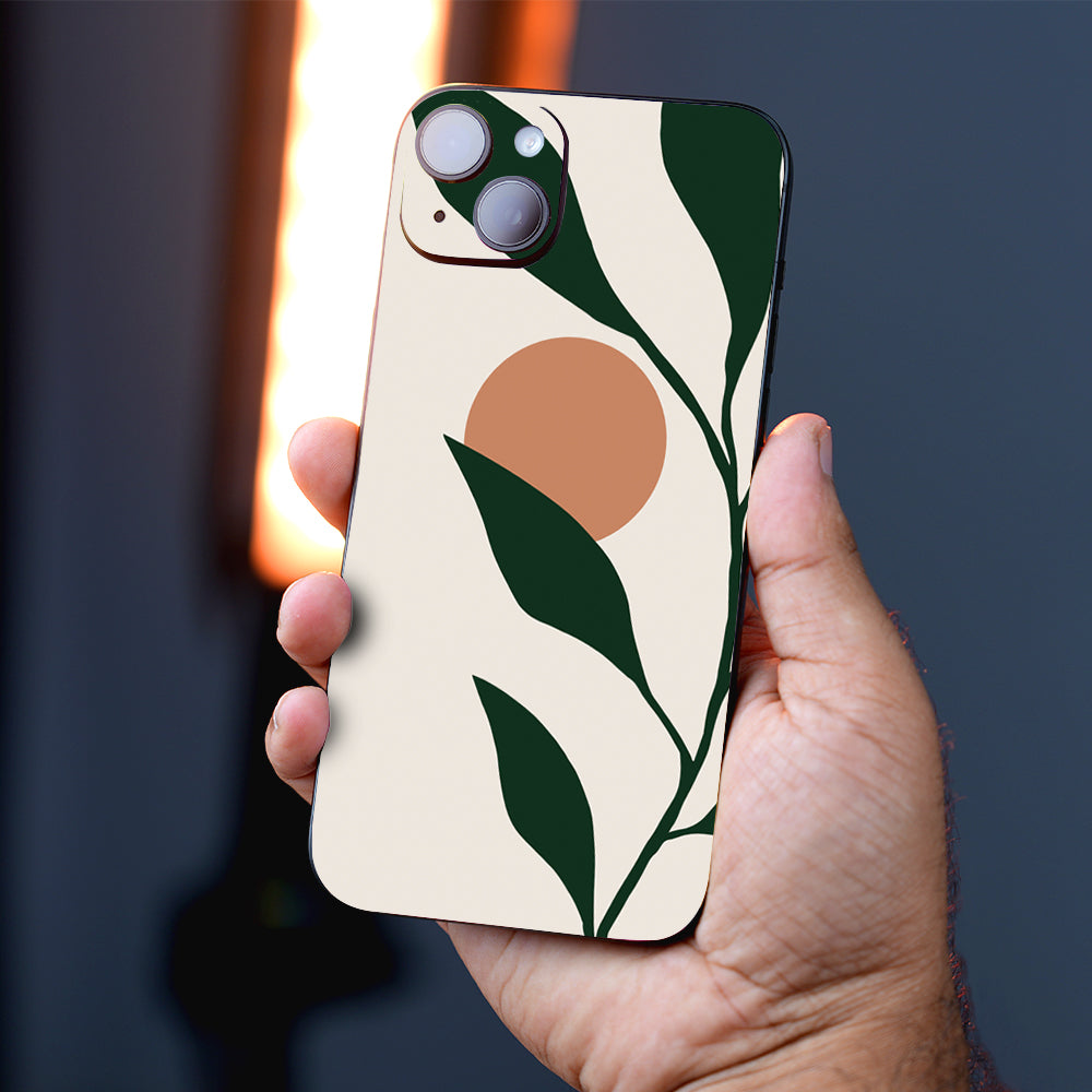 Sun & Leaf Minimalist Art Botanical Mobile Skin