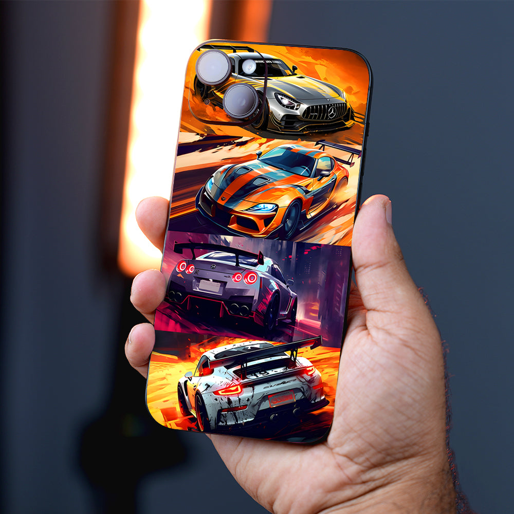 Racing Cars Collage Mobile Skin