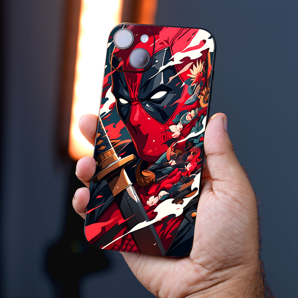 Deadpool Artful Chaos with Katana Comic Mobile Skin