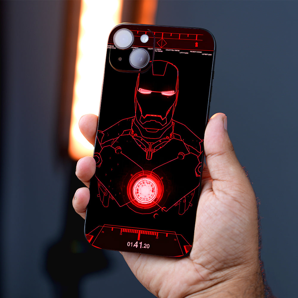 Iron Man Red Interface HUD Comic Mobile Skin