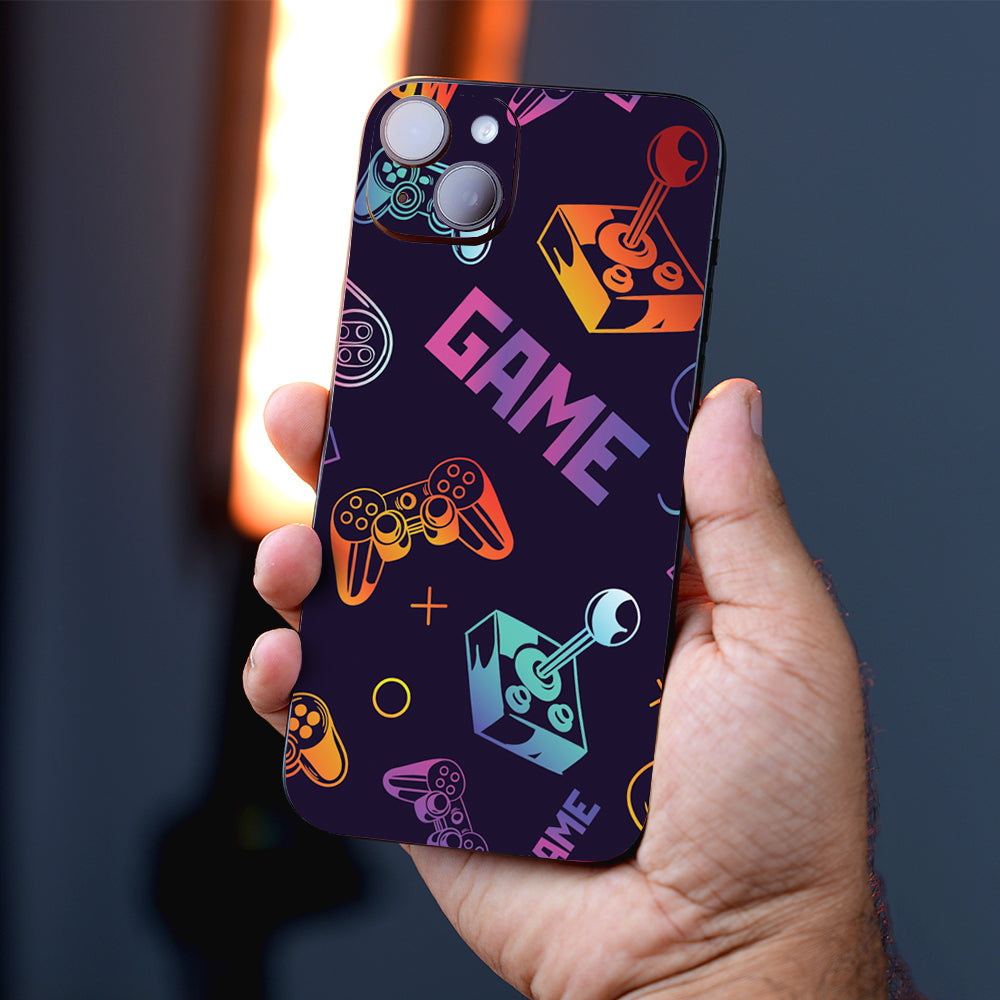 Fluorescent Game Controller Pattern Gaming Mobile Skin