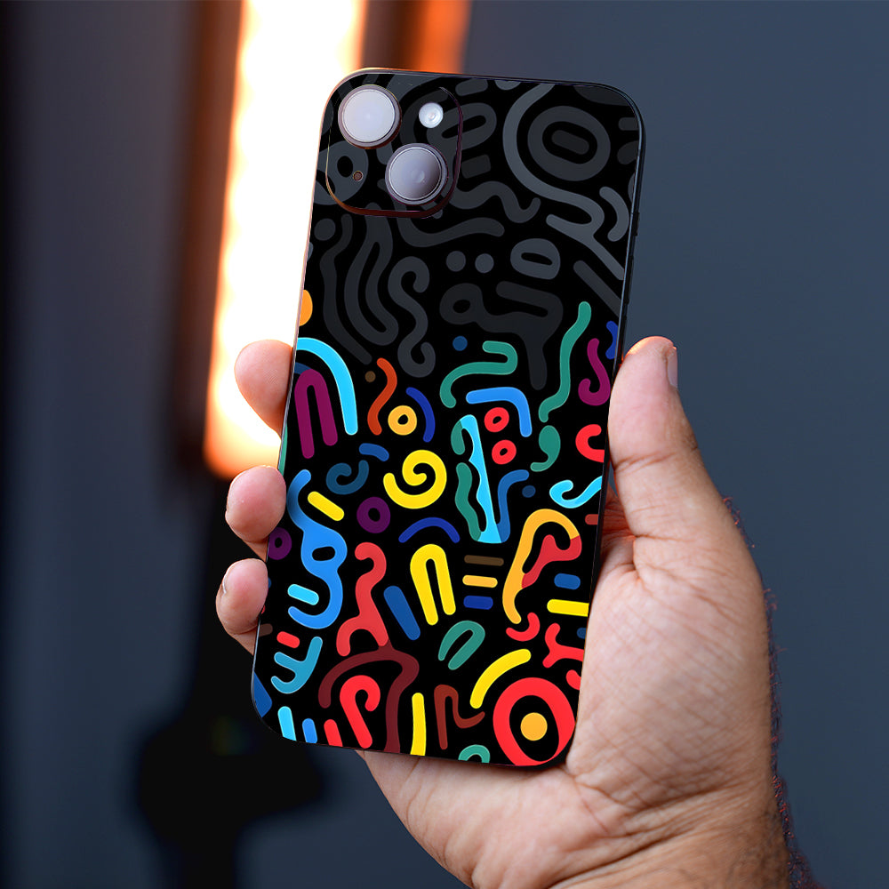 Colorful Scribble Art Mobile Skin