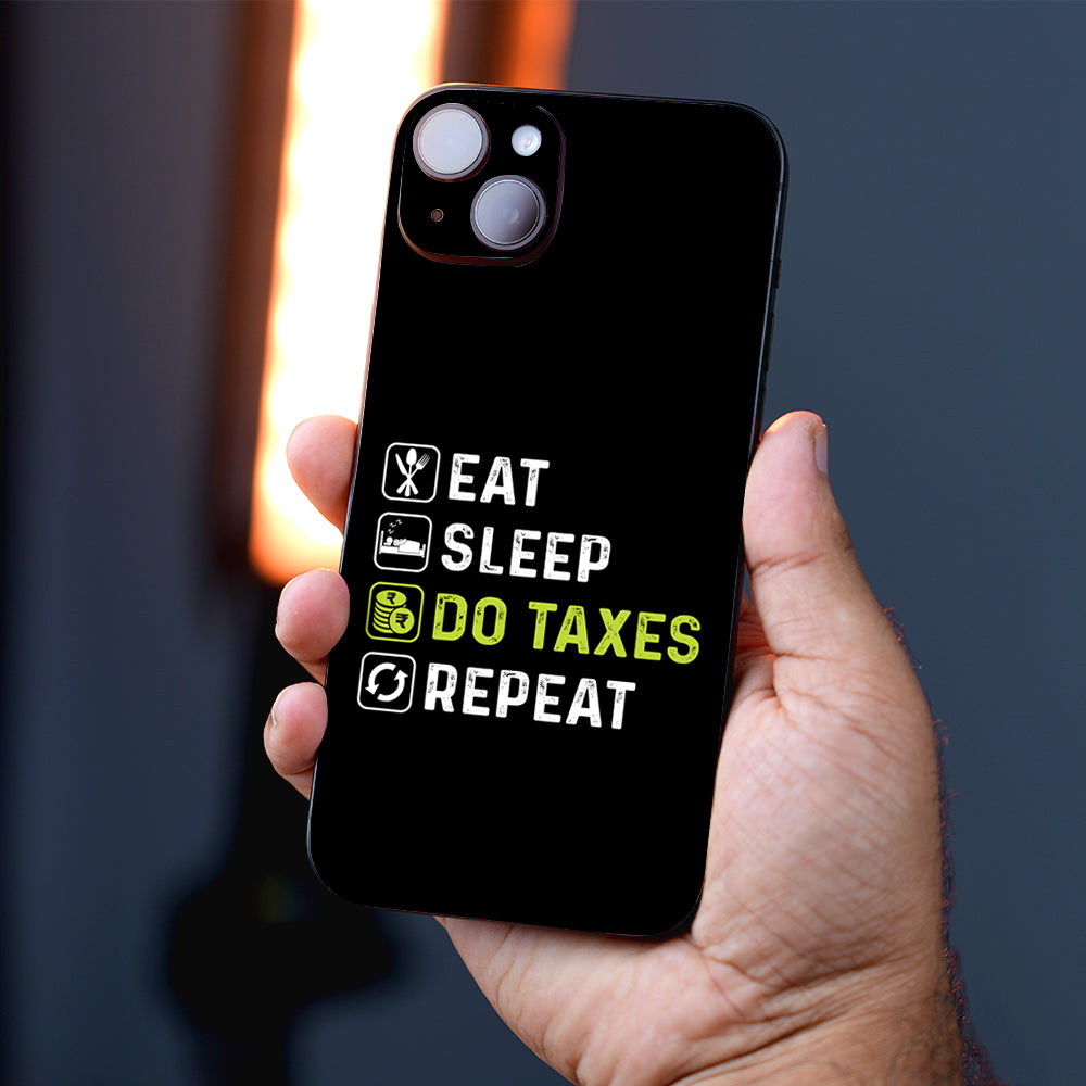 Eat, Sleep, Do Taxes Mobile Skin