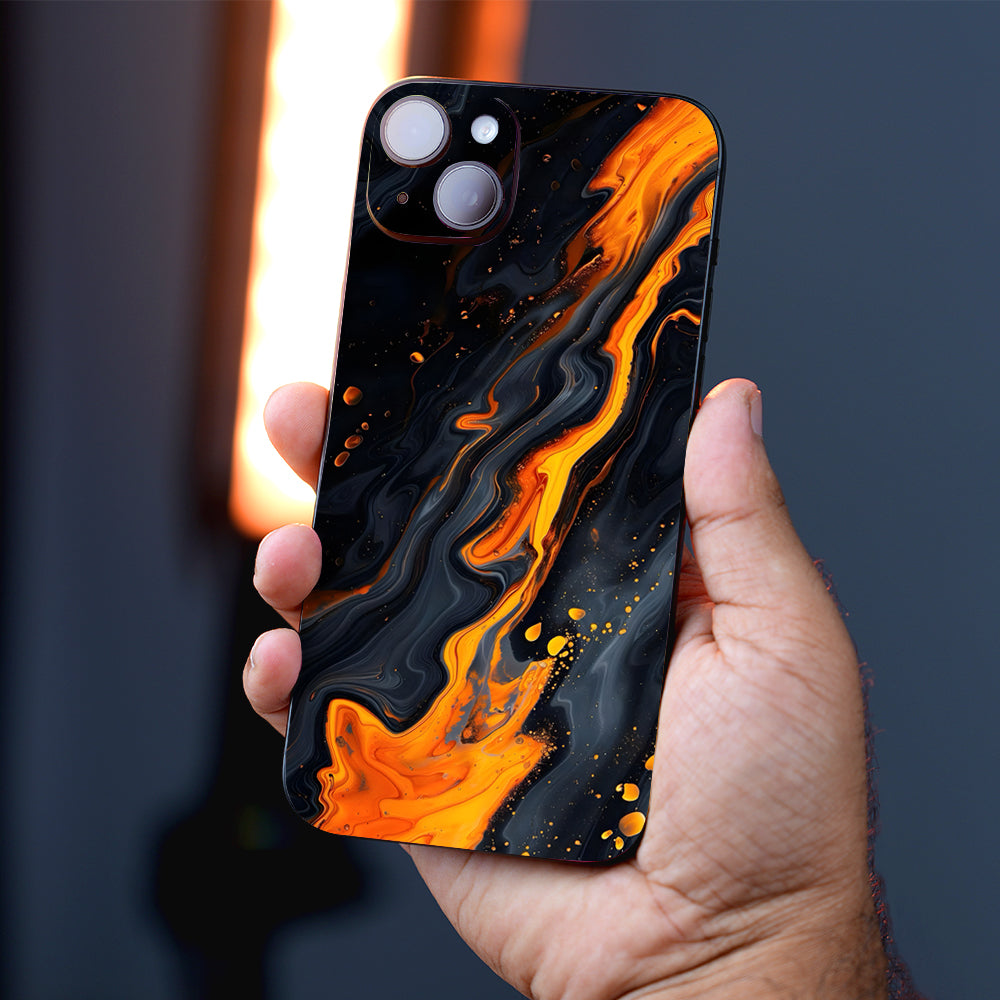 Fiery Lava Swirl Mobile Skin
