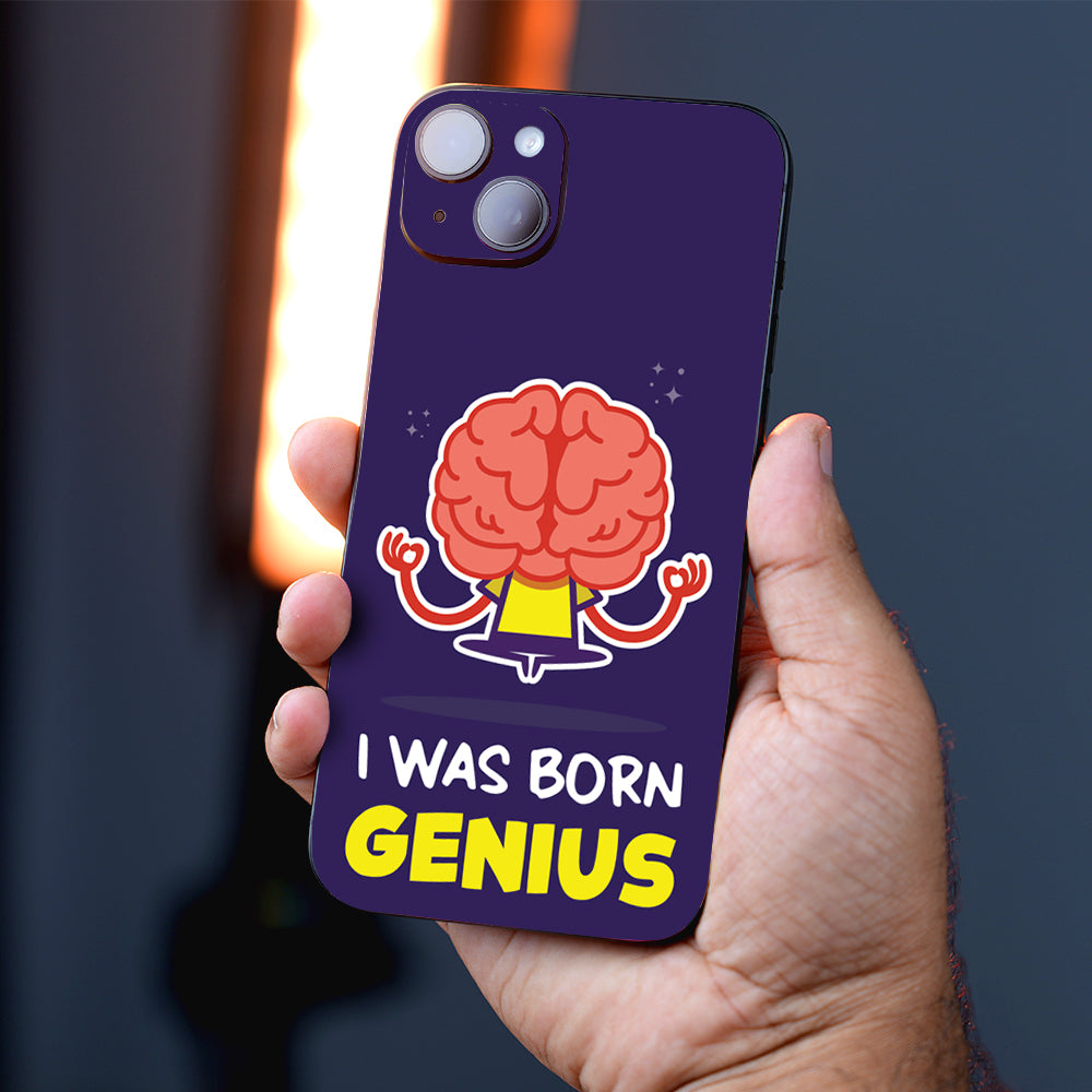 I Was Born Genius Mobile Skin