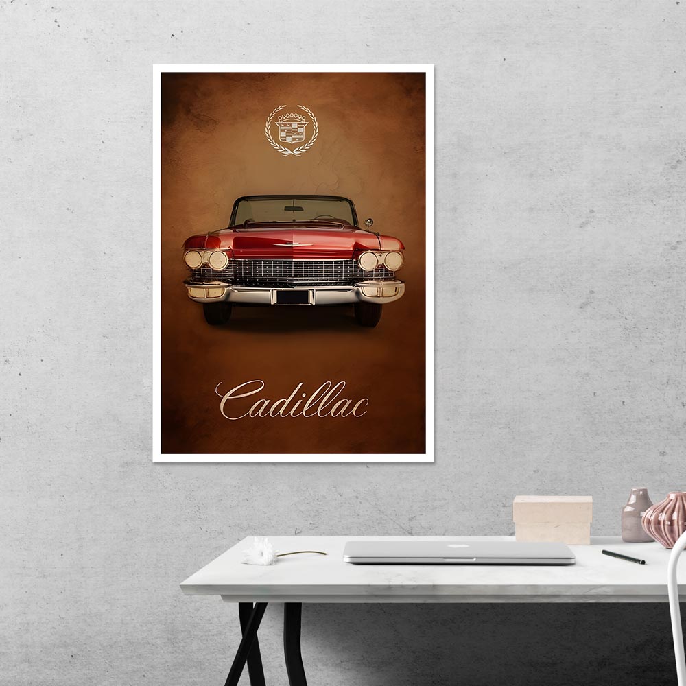 Cadillac Cars & Bikes Poster