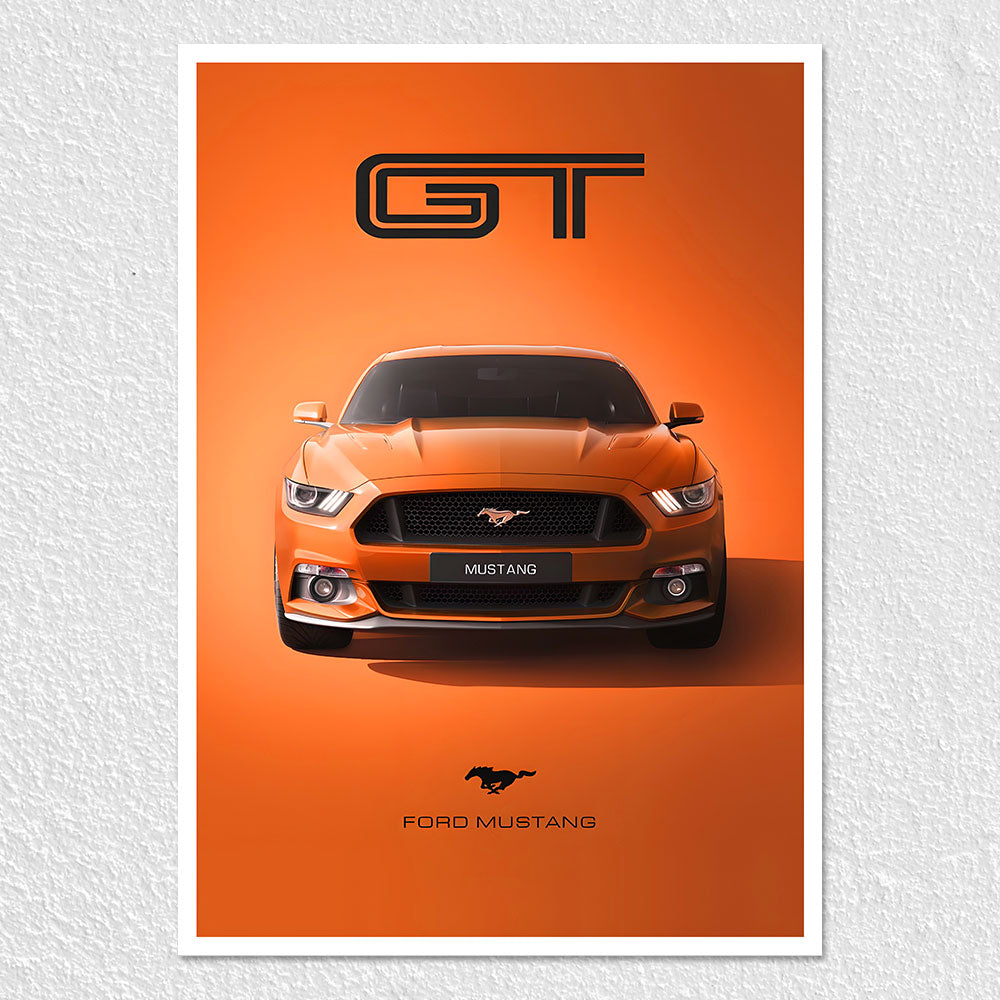 Fomo Store Posters Cars & Bikes Ember Orange Ford GT Mustang