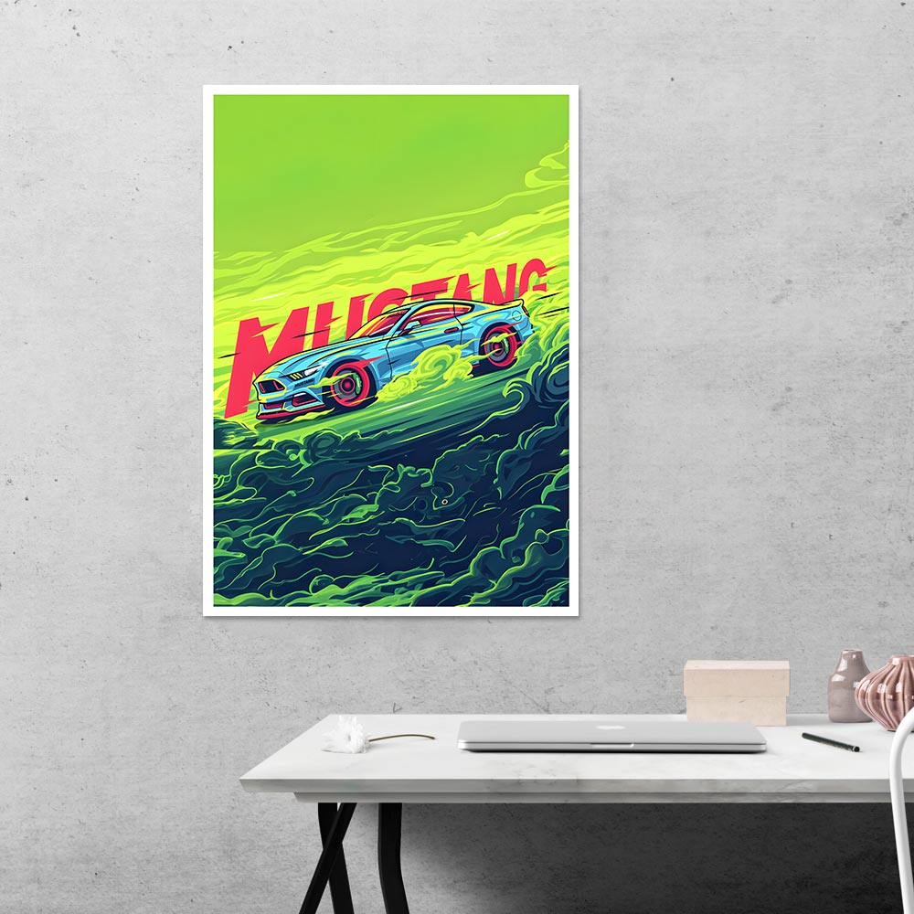 Ford Mustang Cars & Bikes Poster