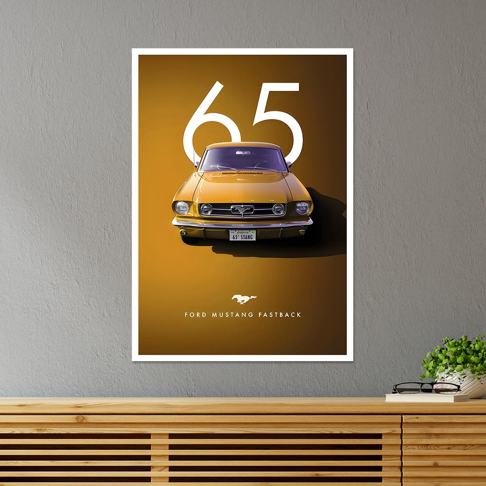 Ford Mustang Fastback Cars & Bikes Poster