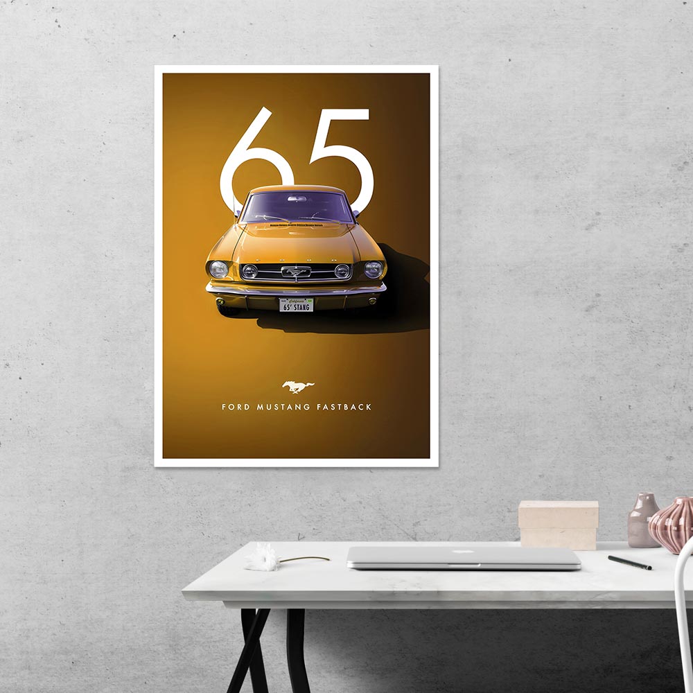 Ford Mustang Fastback Cars & Bikes Poster