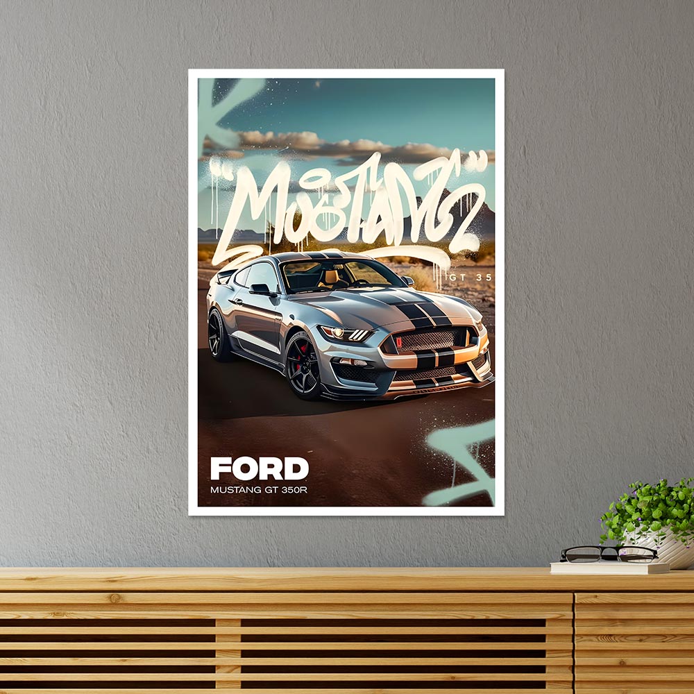 Ford Mustang GT 350R Cars & Bikes Poster