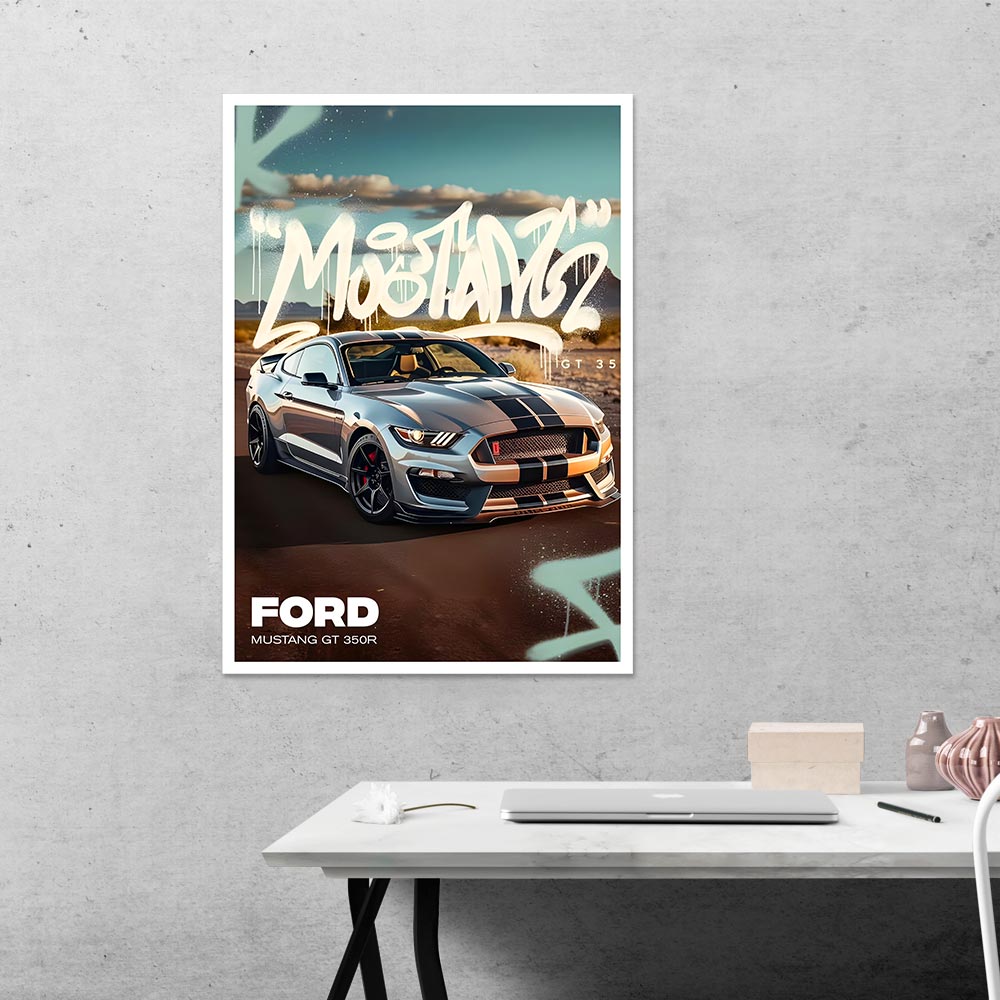 Ford Mustang GT 350R Cars & Bikes Poster