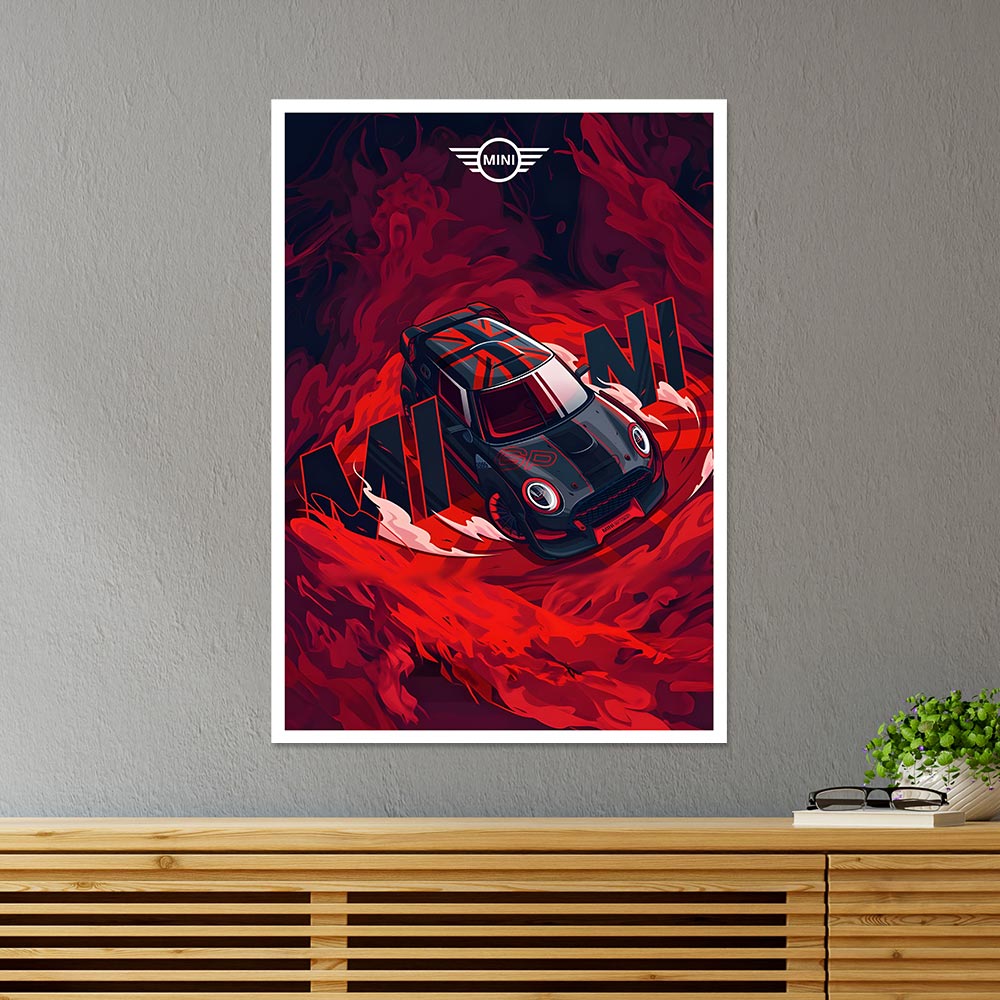 Mini Cooper Cars & Bikes Poster