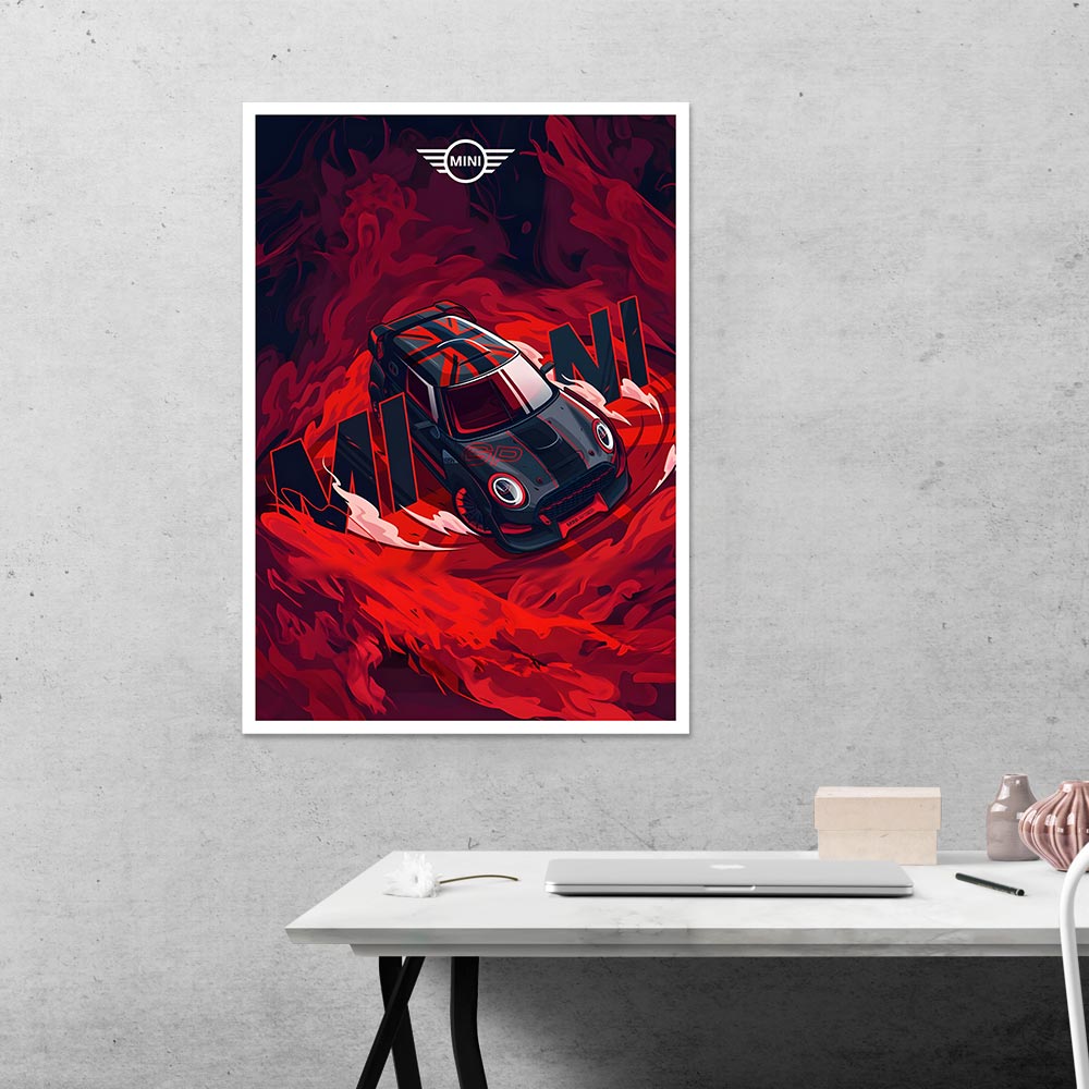 Mini Cooper Cars & Bikes Poster