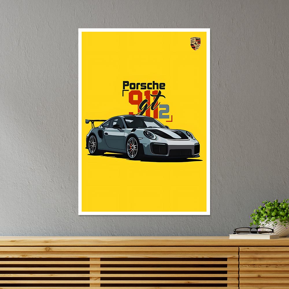 Porsche 911 GT2 Cars & Bikes Poster