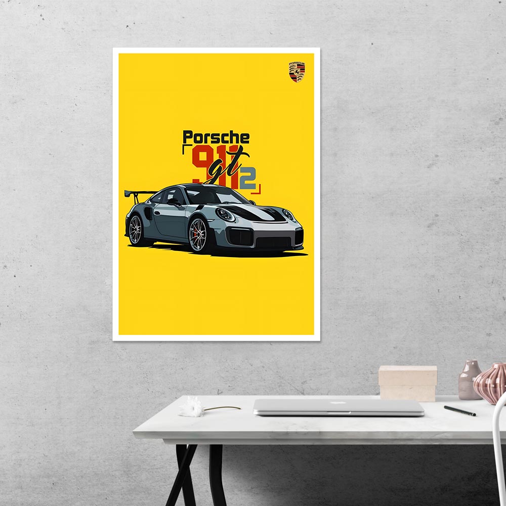 Porsche 911 GT2 Cars & Bikes Poster