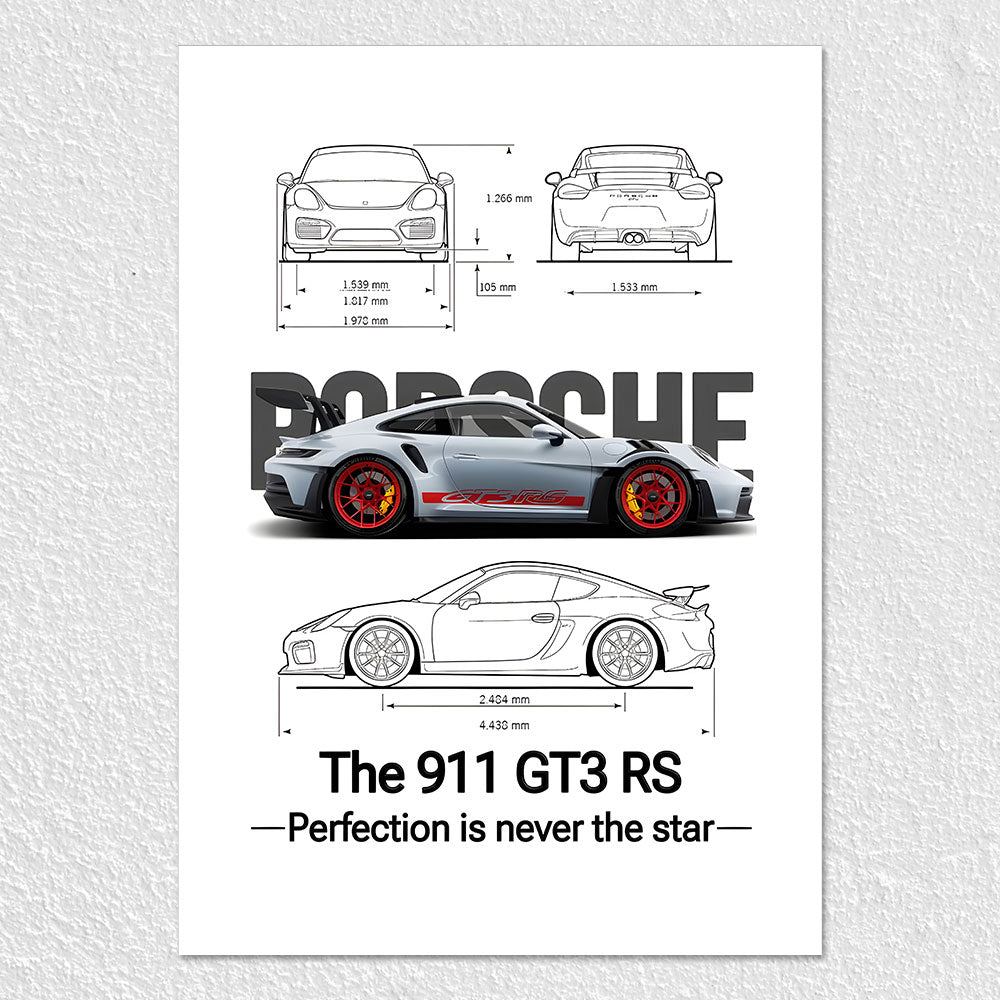 Fomo Store Posters Cars & Bikes Porsche 911 GT3