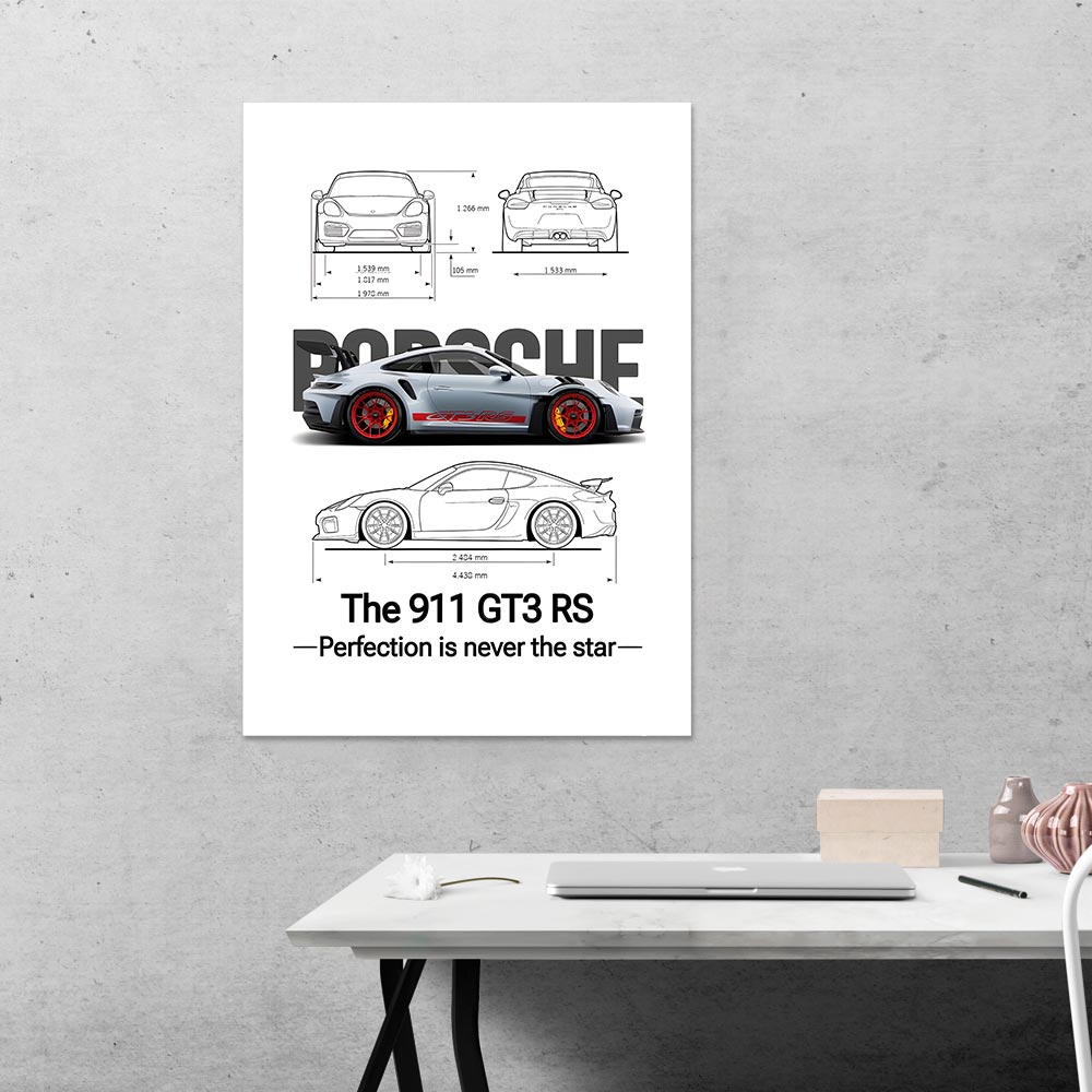Porsche 911 GT3 Cars & Bikes Poster