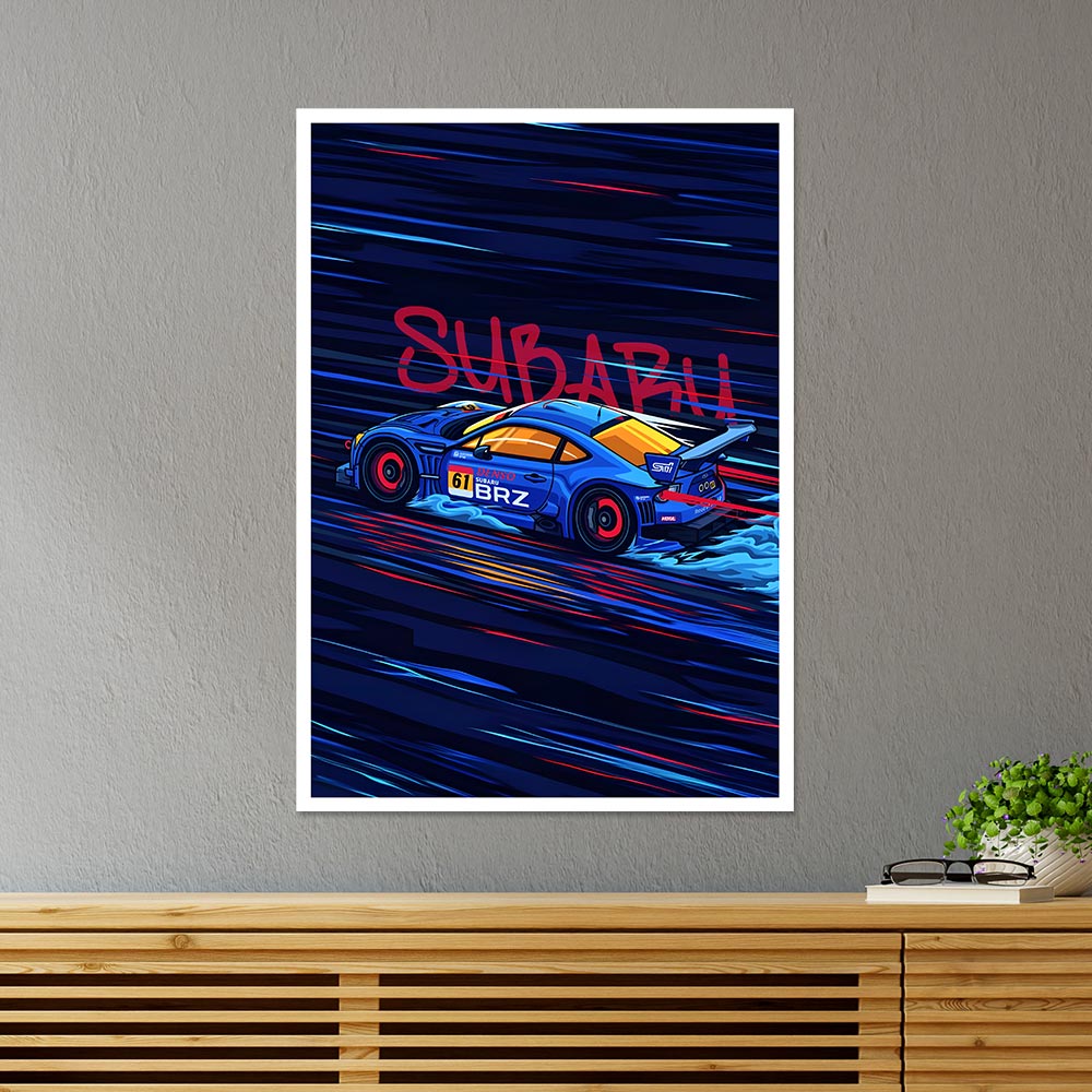 Subaru BRZ Cars & Bikes Poster