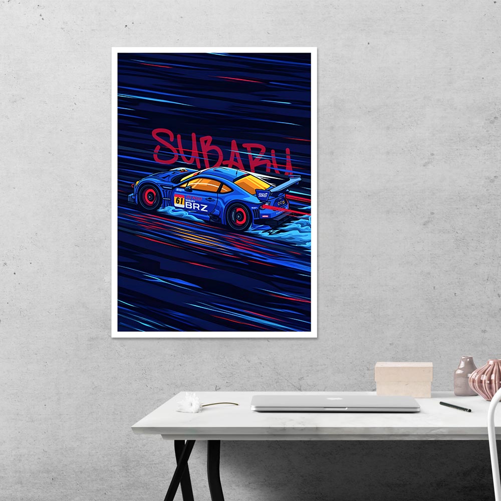 Subaru BRZ Cars & Bikes Poster