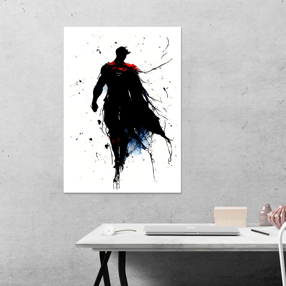 Black Figure of Superman Movies Poster