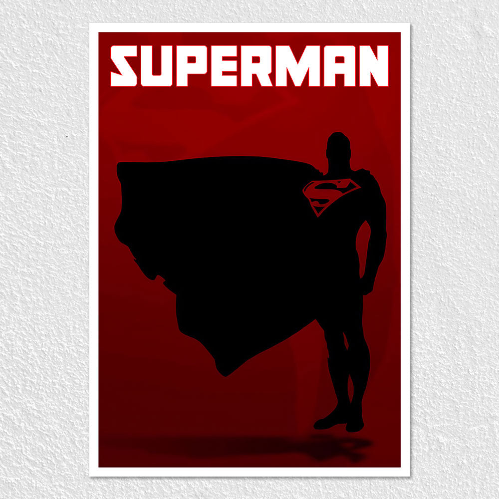 Fomo Store Posters Movies Dark Outline of Superman