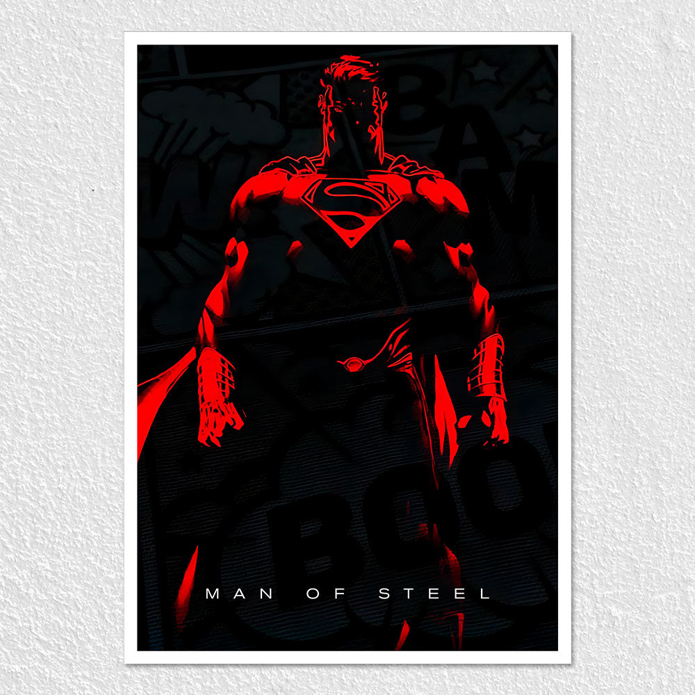 Fomo Store Posters Movies Man of Steel in Crimson