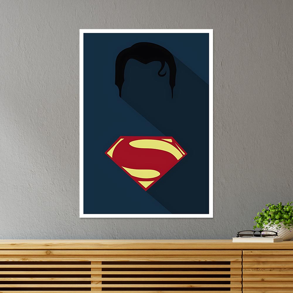 Superman Minimalist Silhouette Movies Poster