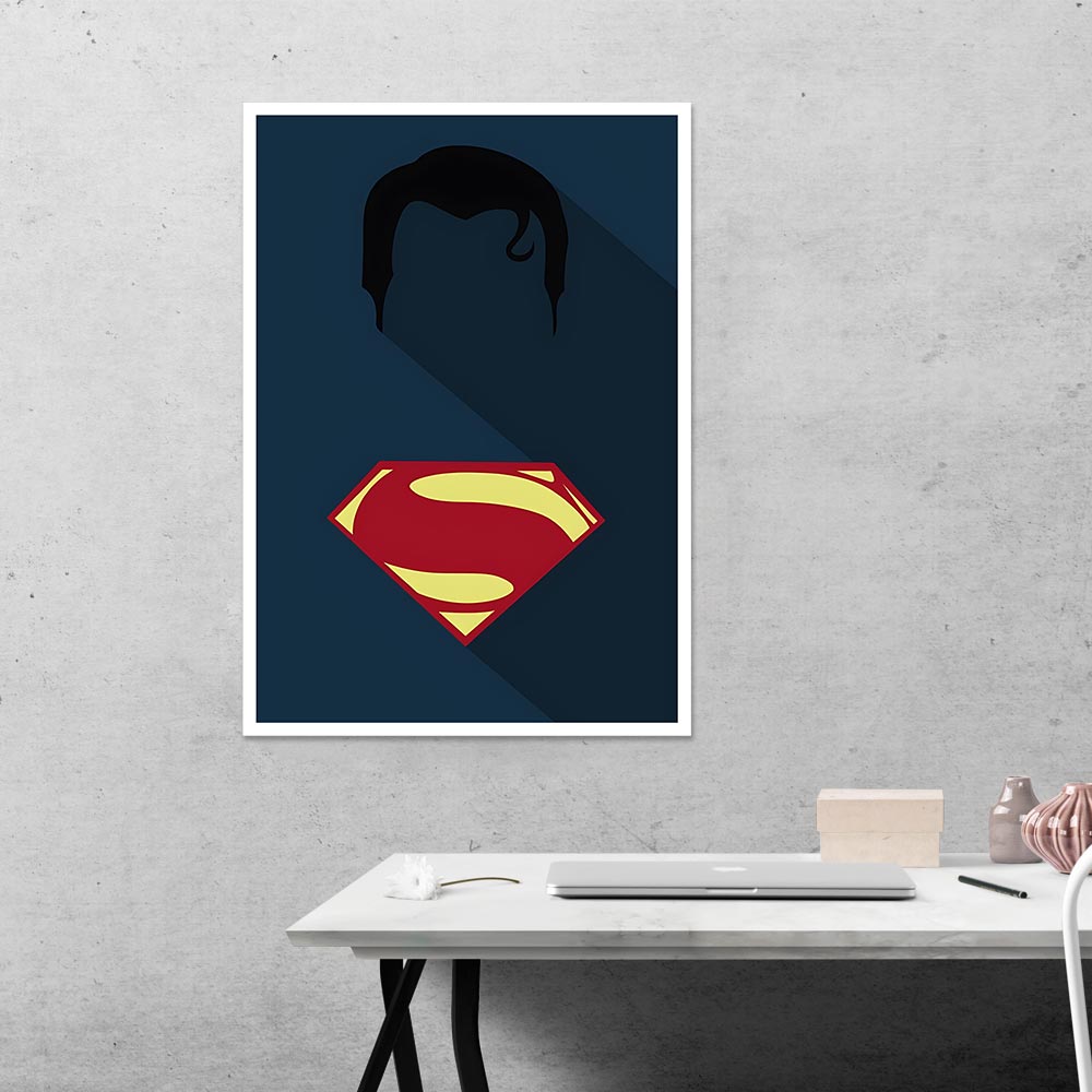 Superman Minimalist Silhouette Movies Poster