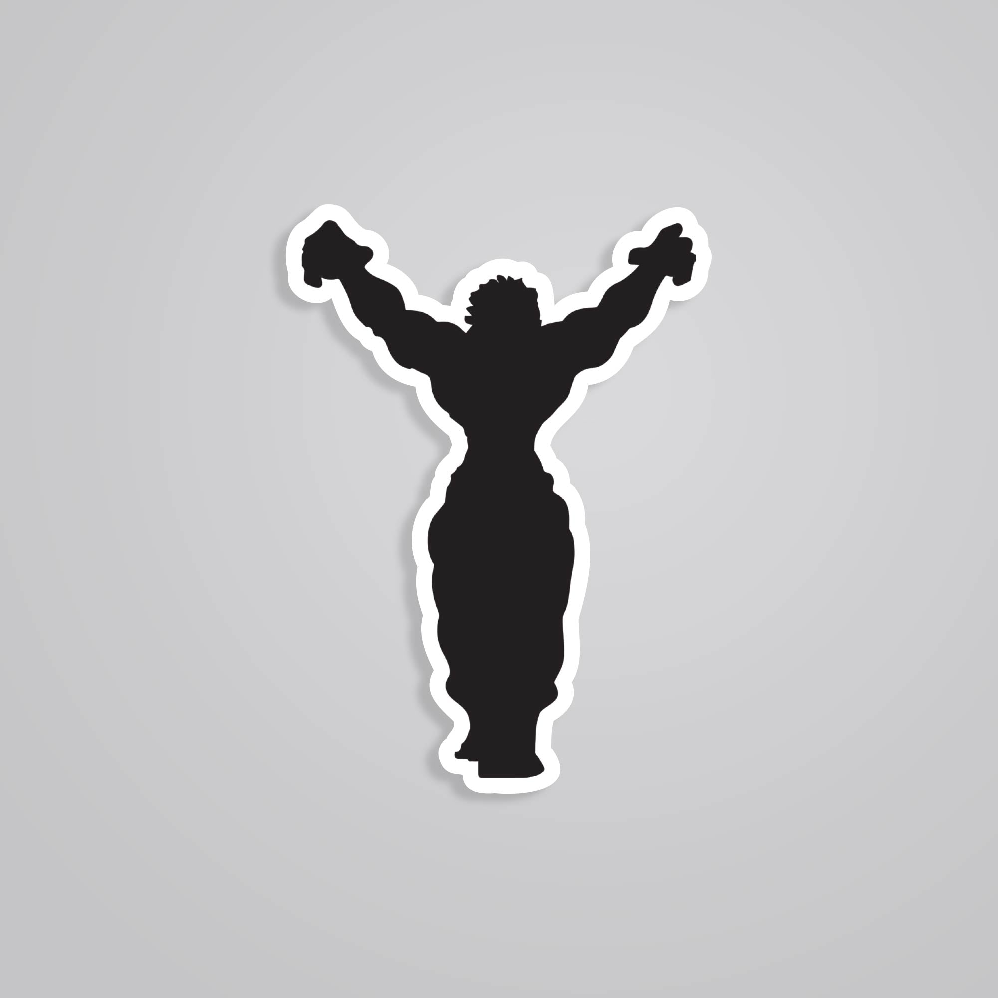 Fomo Store Stickers Anime Black Silhouette of Baki