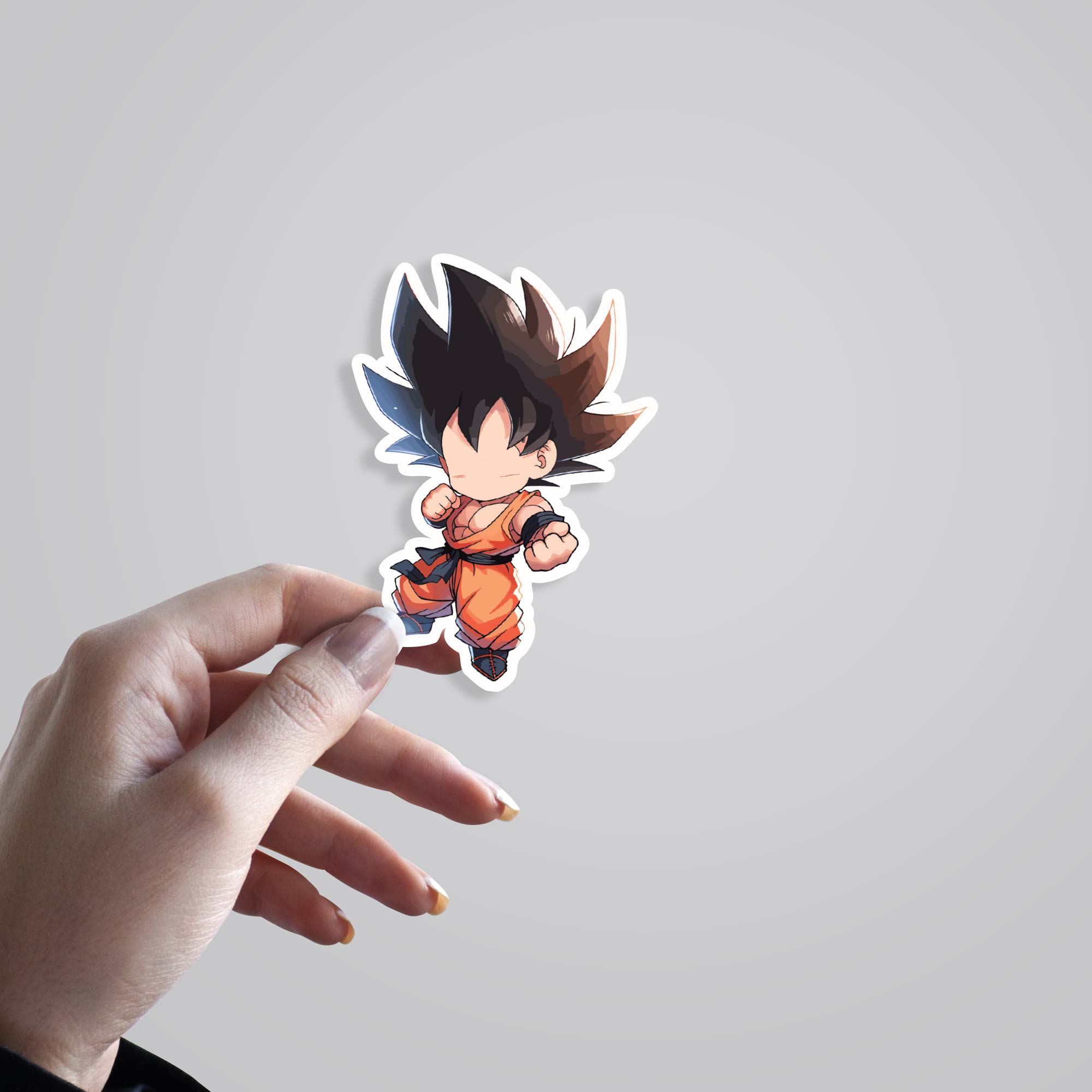 Goku Chibi fighting stance Anime Stickers