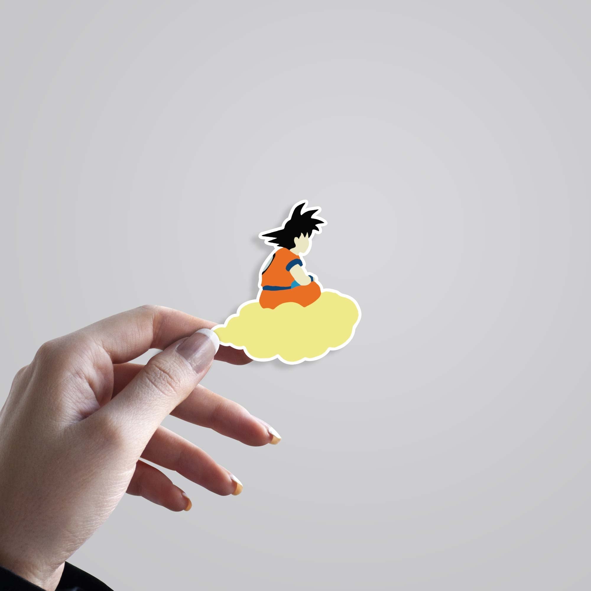Goku on Nimbus Anime Stickers