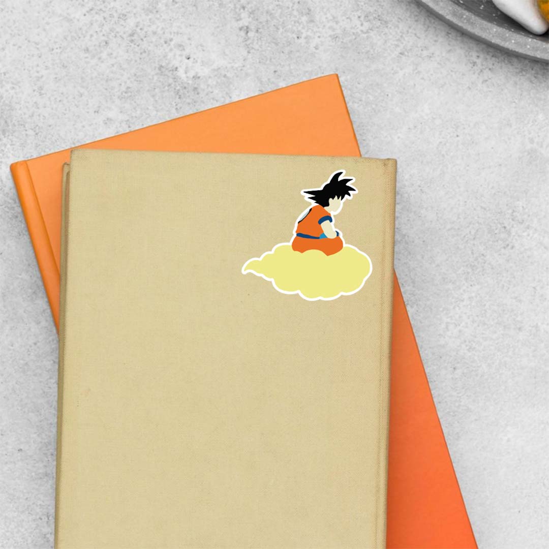 Goku on Nimbus Anime Stickers