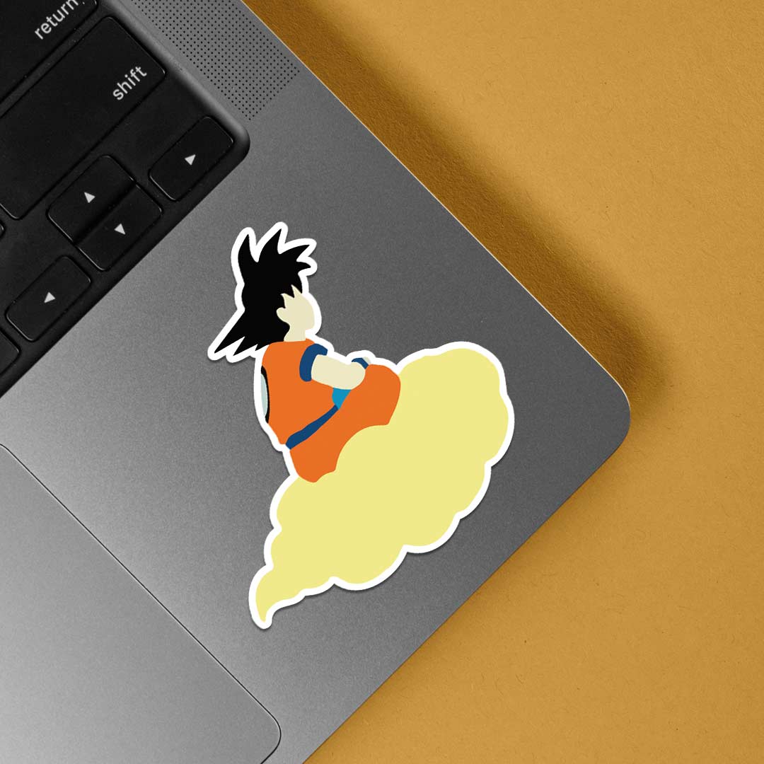 Goku on Nimbus Anime Stickers