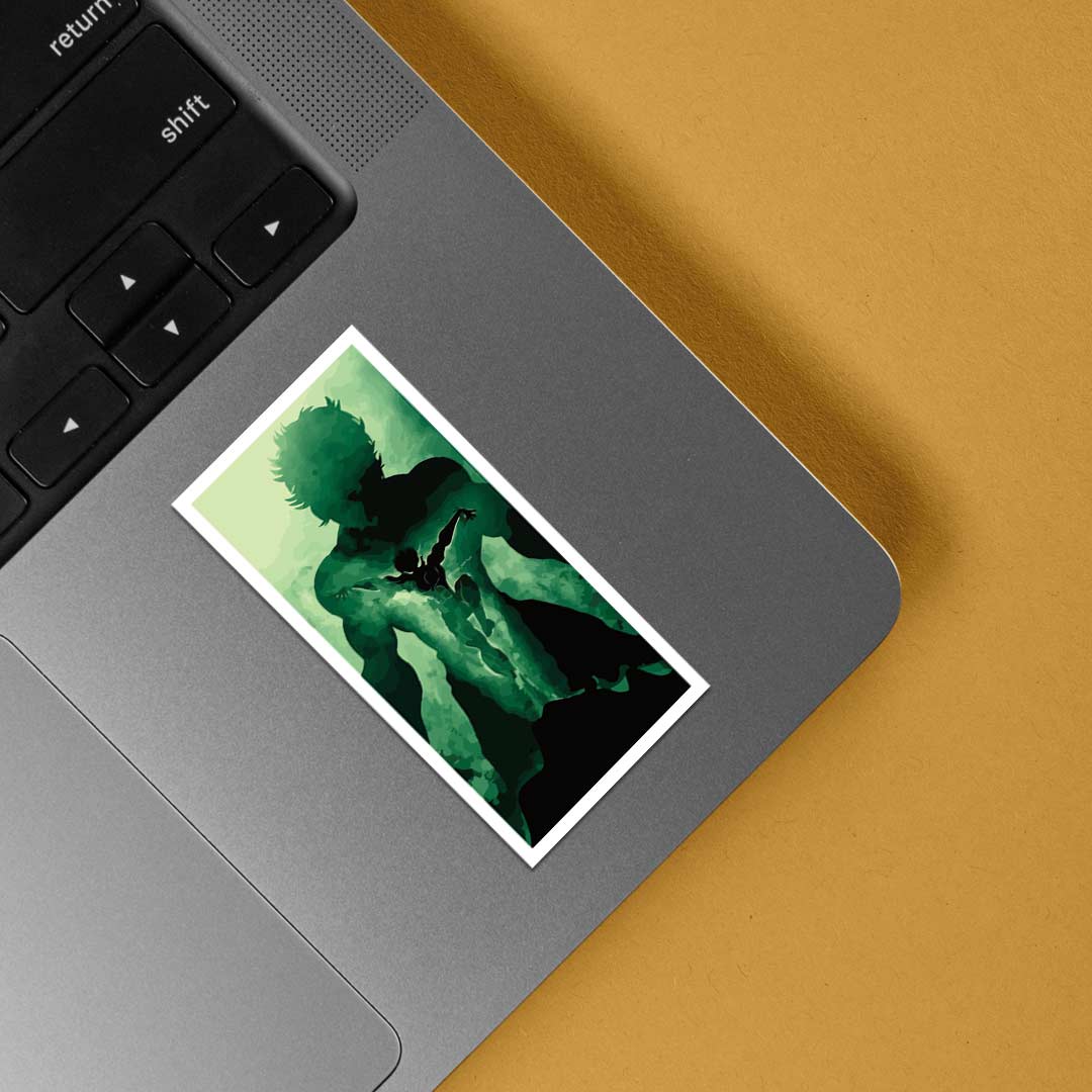 Green Shadow of Baki Anime Stickers