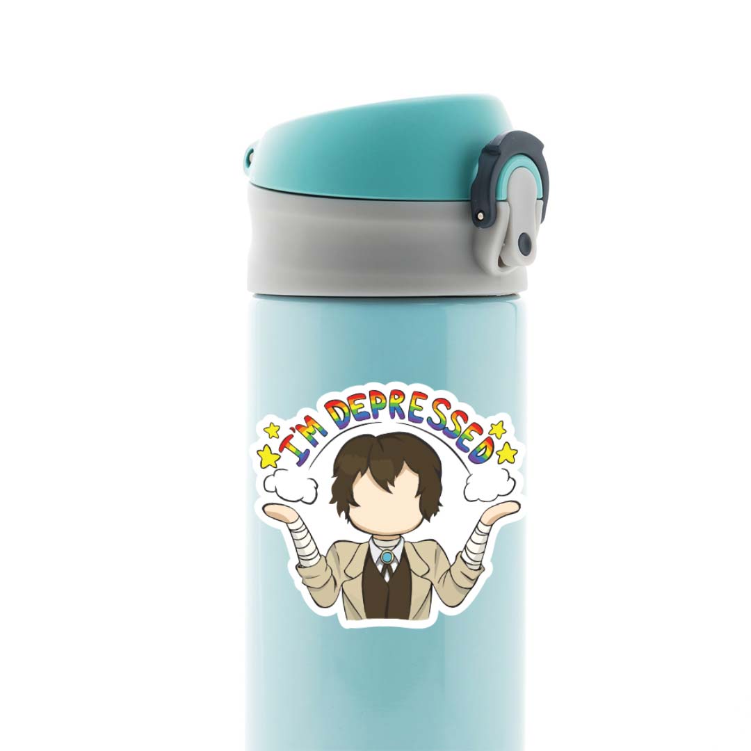 I'm Depressed Dazai Anime Stickers