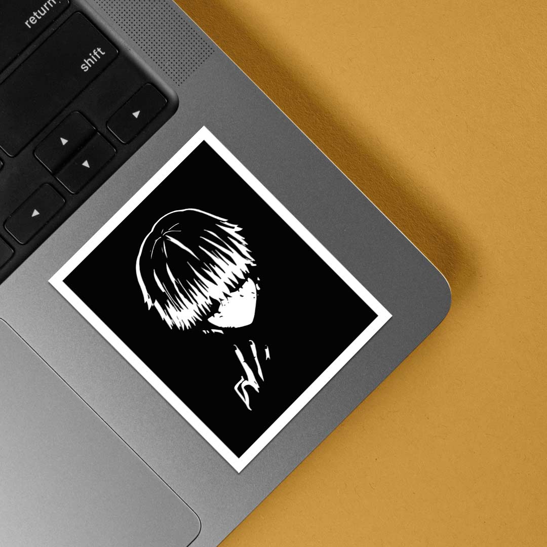 Ken in BW cracking knuckles Anime Stickers