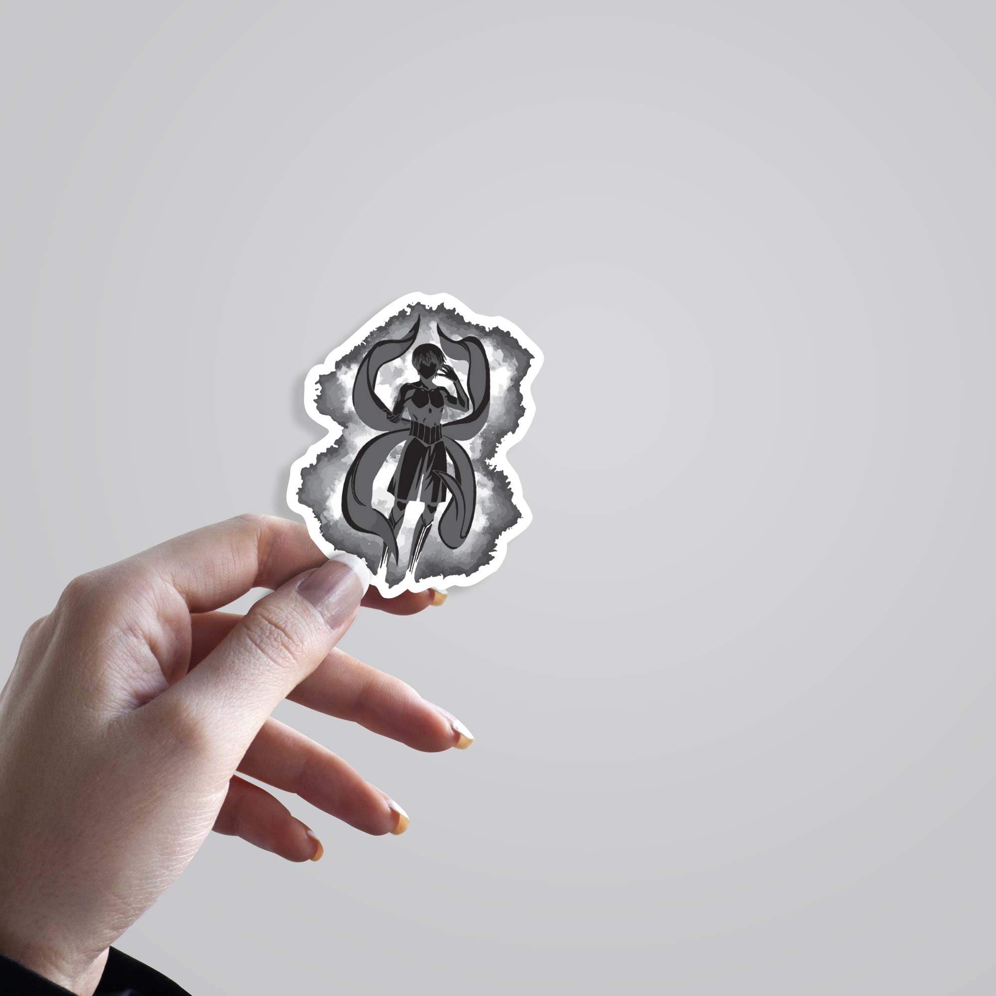 Ken's Ghoul Unveiled in Monochrome Anime Stickers