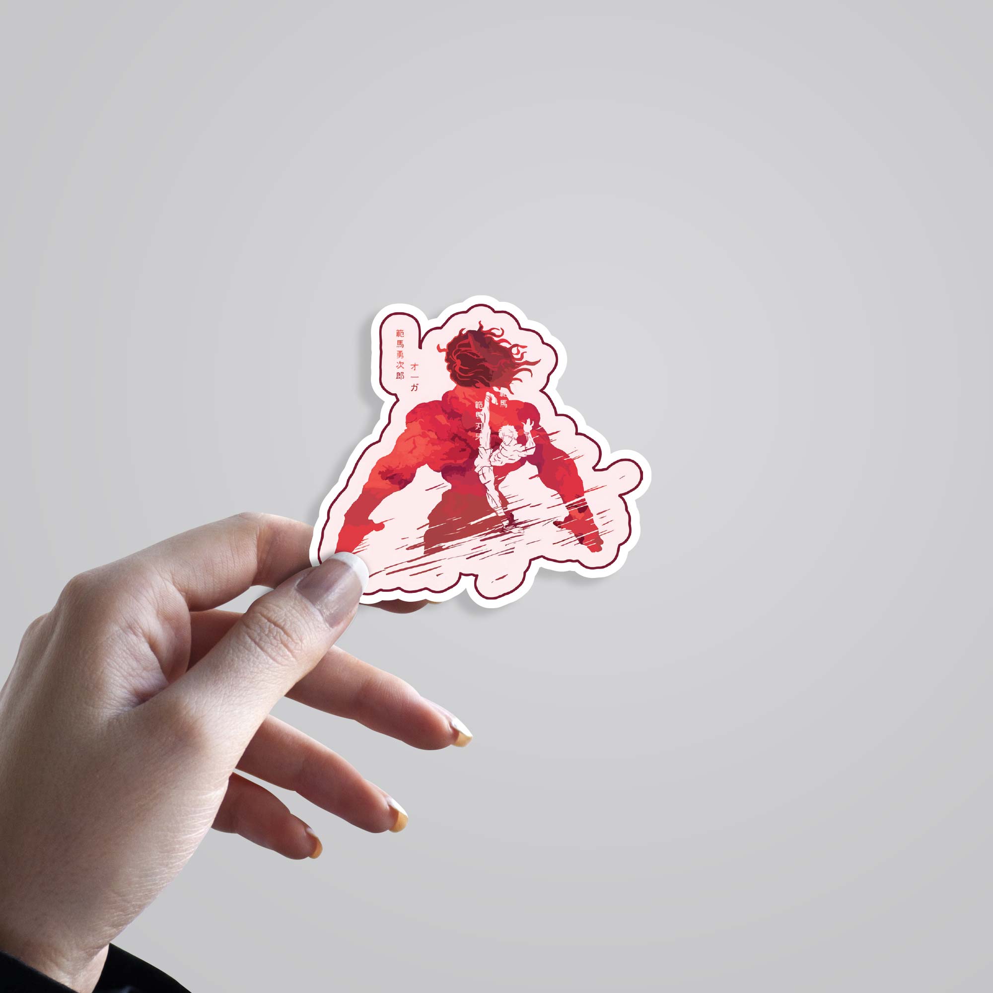 Red Shadow of Strength Baki Anime Stickers