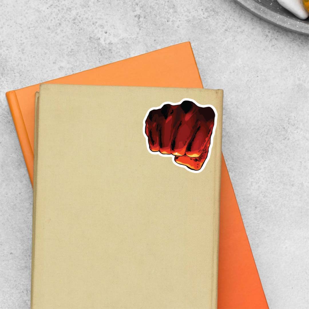 Red fist of One Punch Man Anime Stickers
