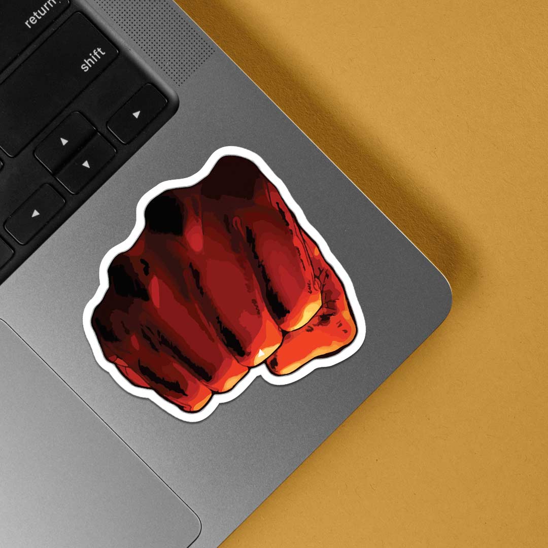 Red fist of One Punch Man Anime Stickers