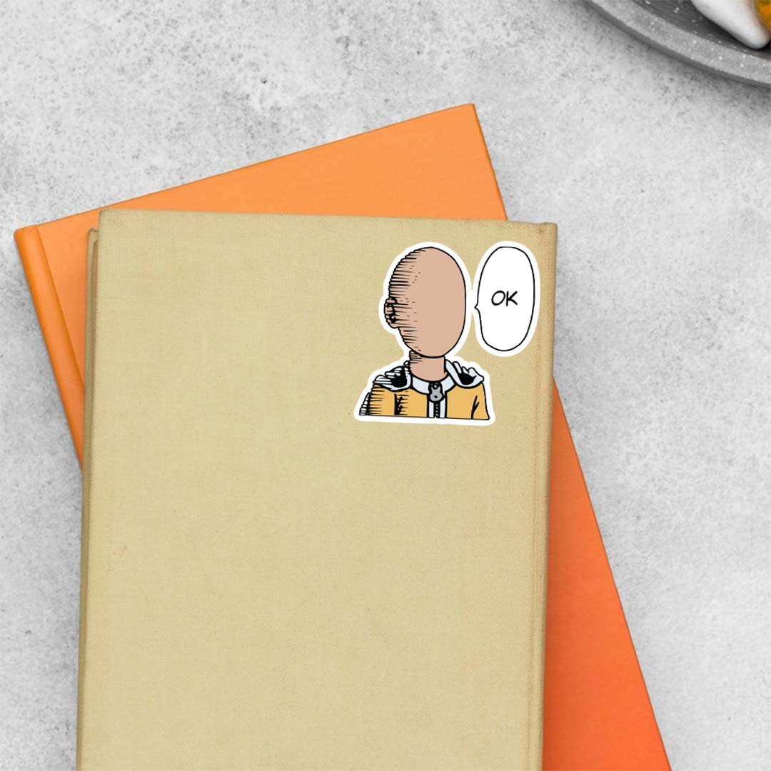 Saitama OK Mood Anime Stickers