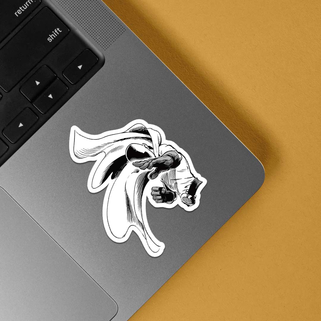 Saitama in black and white Anime Stickers