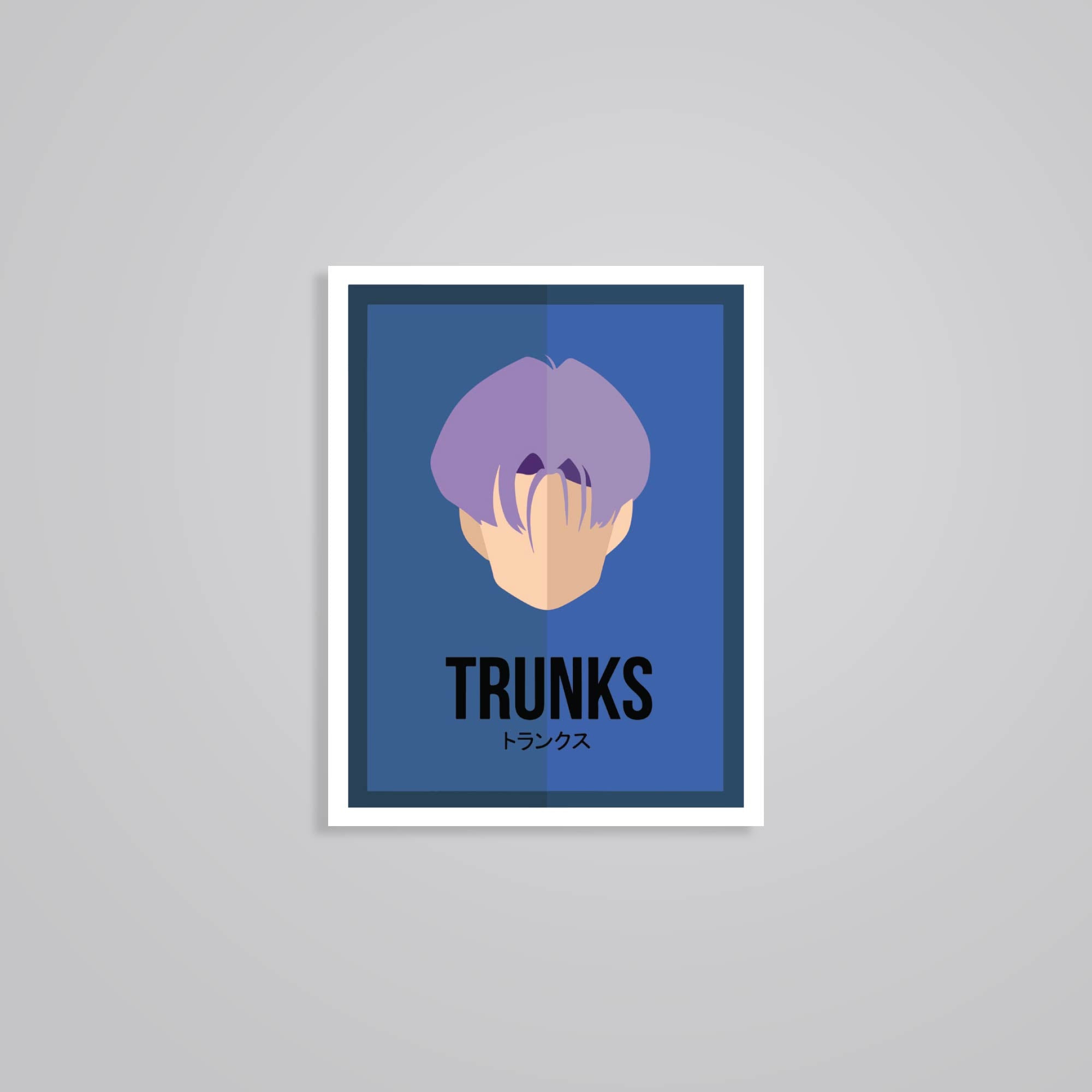 Minimalist Trunks Anime Stickers from DBZ