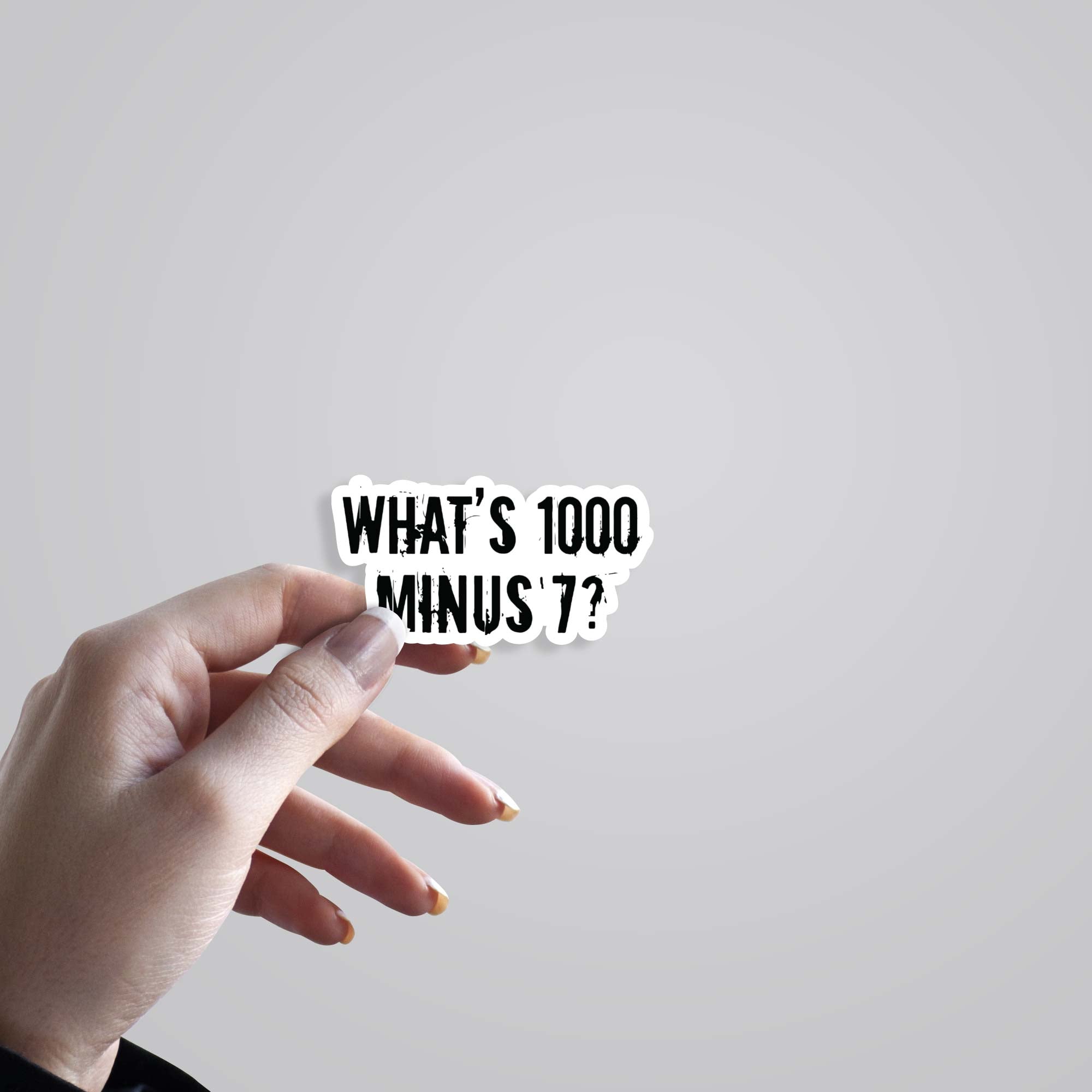 What's 1000 minus 7 Anime Stickers