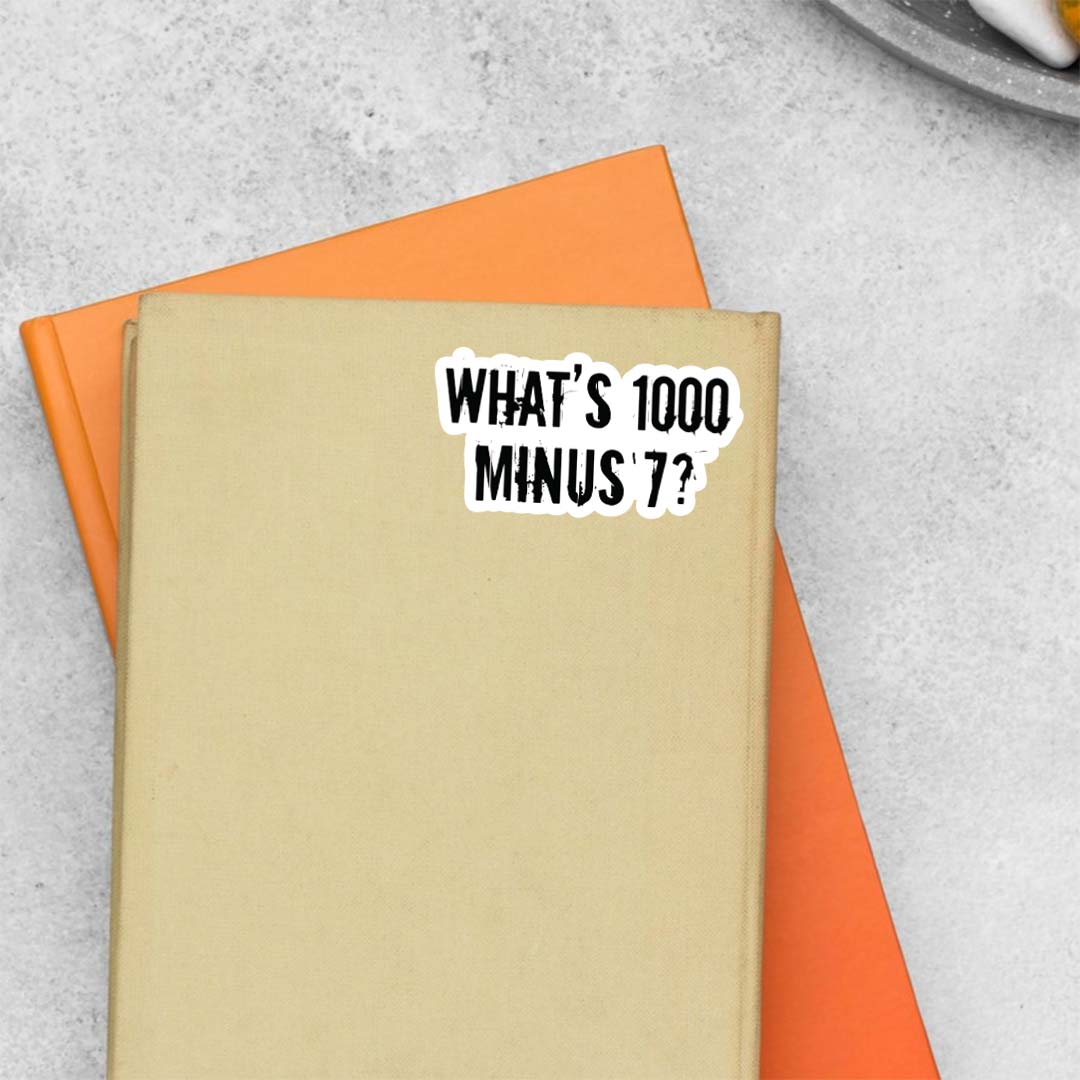 What's 1000 minus 7 Anime Stickers